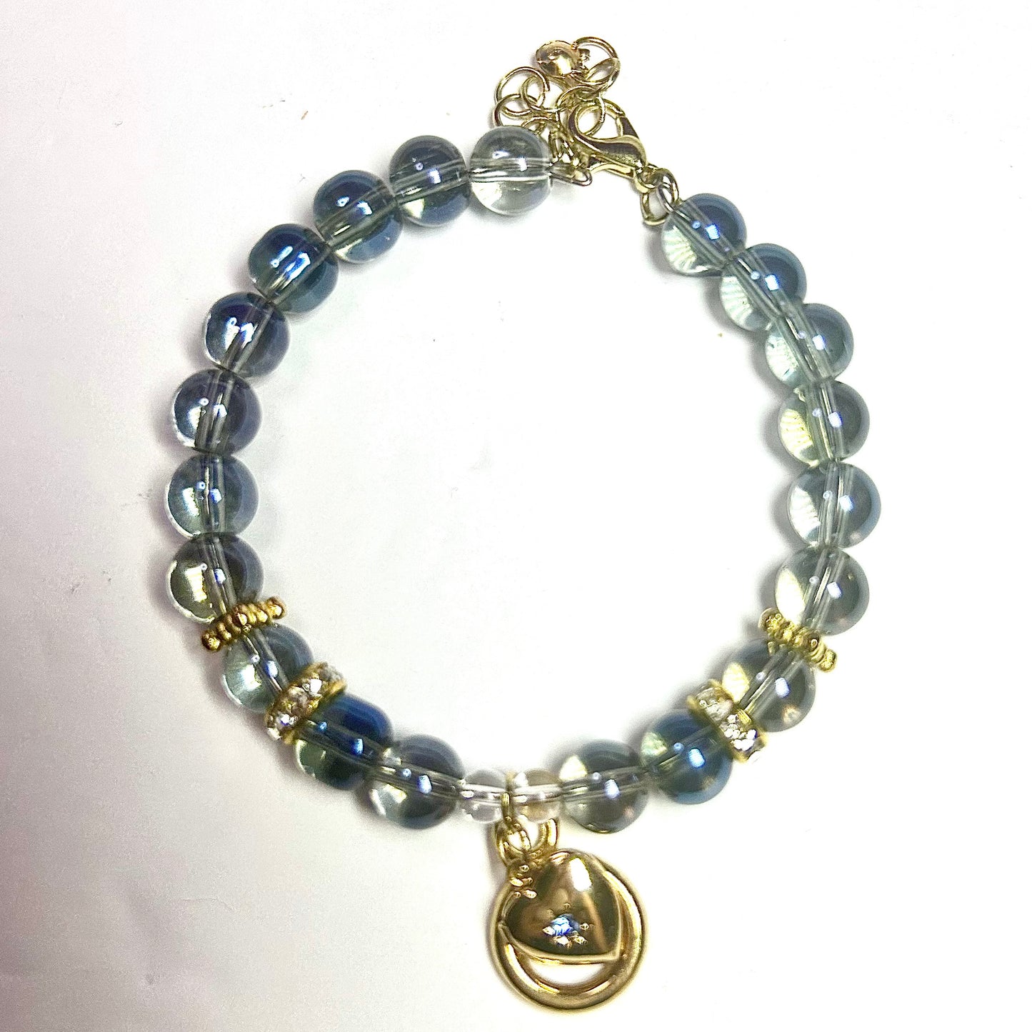 Blue heart bracelet