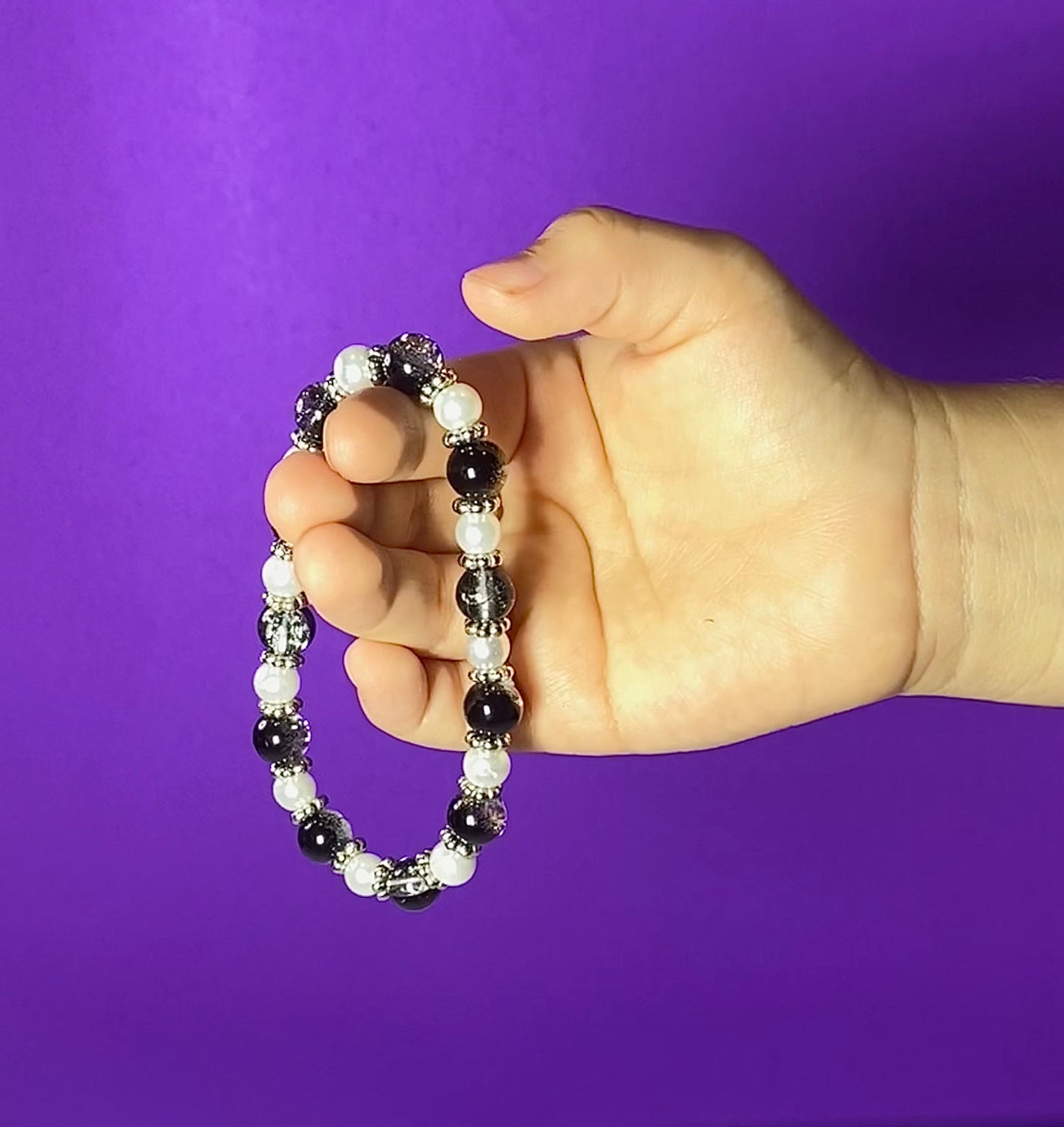 Black and white fade bracelet