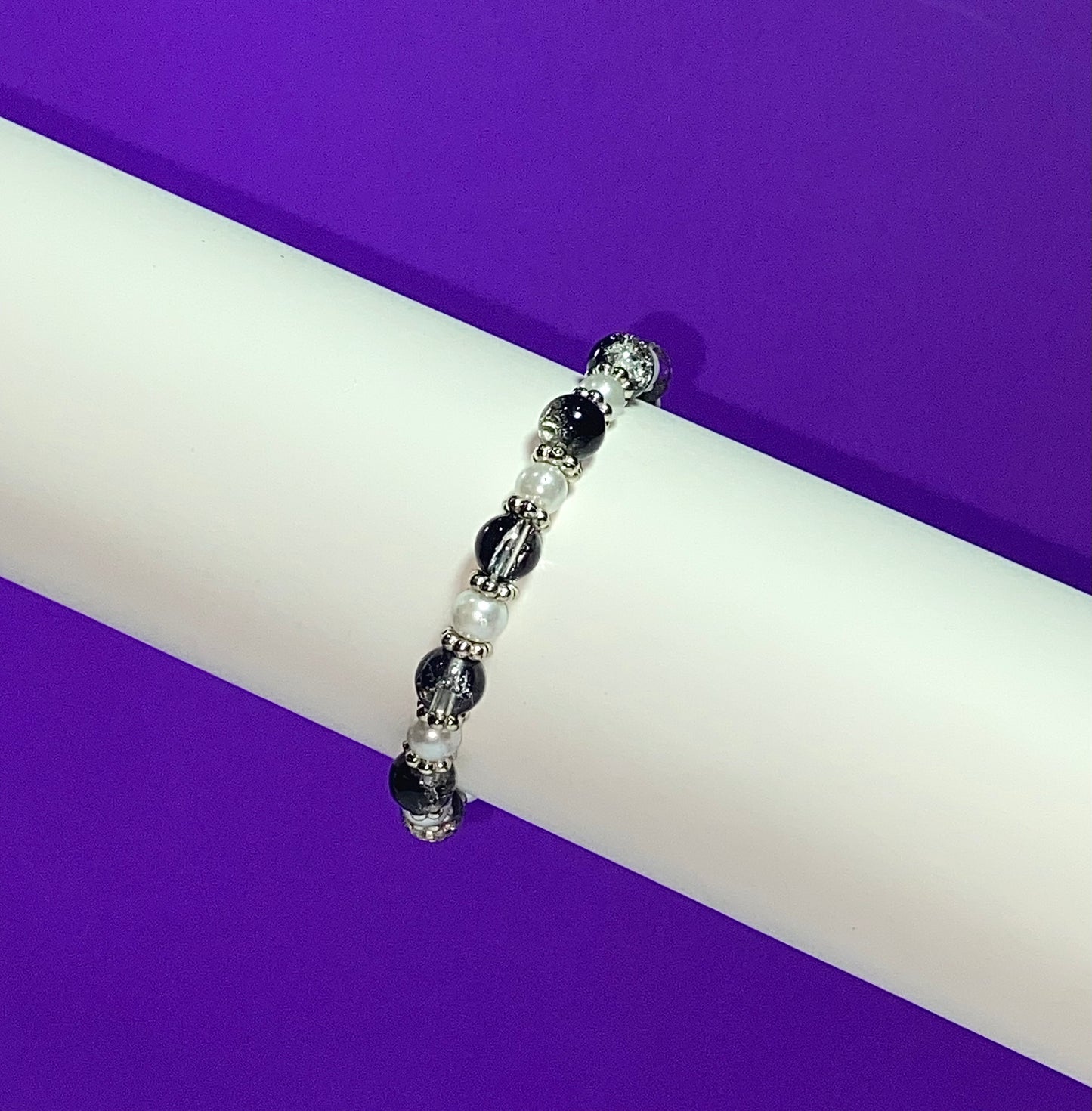 Black and white fade bracelet