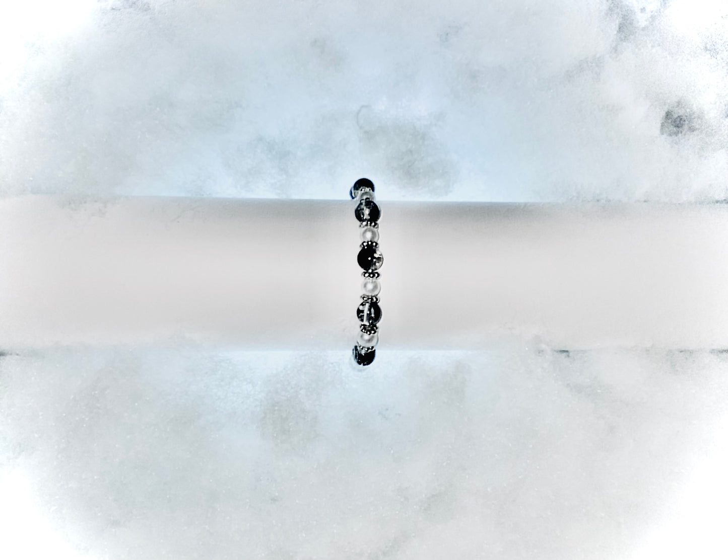 Black and white fade bracelet